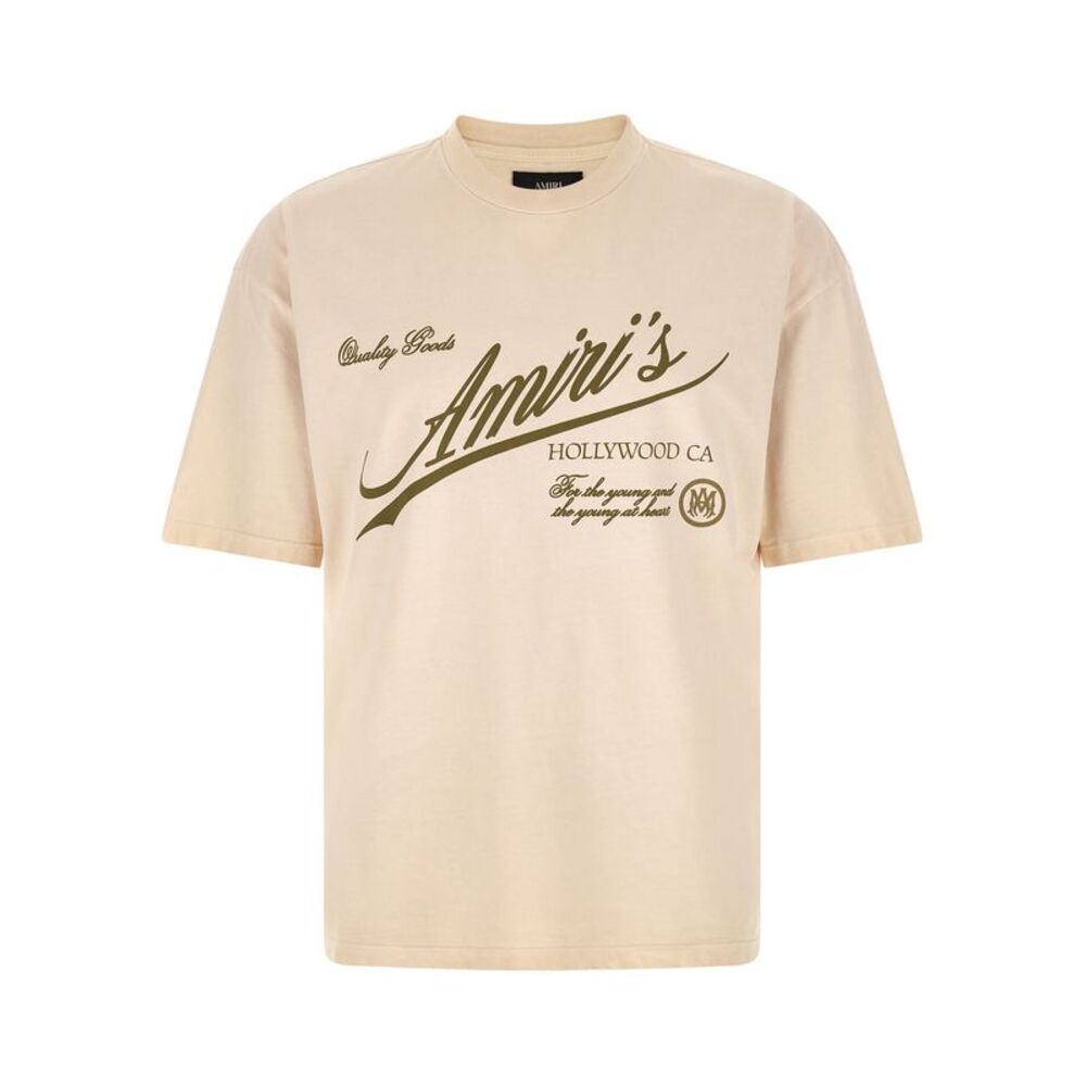 Amiri Beige Cotton Men's T-Shirt